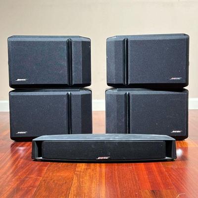 (5PC) BOSE 5.1 SURROUND SOUND SPEAKER SYSTEM | Includes: VCS-10 Center Channel speaker, 2 Left 201 Series IV Direct/Reflecting speakers,...