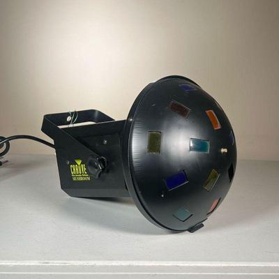 CHAUVET MUSHROOM LASER LIGHT | Rotating multicolored light with brace & hanging hardware. - l. 12 x w. 12 x h. 15 in
