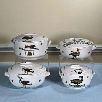 (4PC) Dâ€™AUTEUIL LIDDED DISHES | Smallest w. 7.75 in. - w. 10 x h. 4.75 in (largest) 