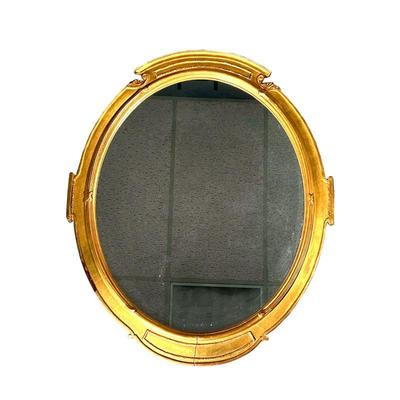 CARVERS GUILD TRADITIONAL OVAL MIRROR | Oval mirror with gilt frame. - w. 29.5 x h. 36 in 
