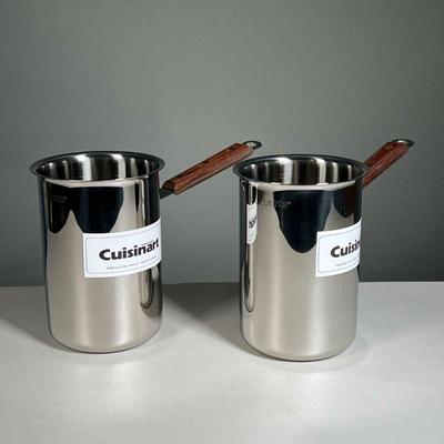 (2PC) CUISINART COOKWARE | Cuisinart Commercial Stainless Cookware, including a 10-1/4 inch dutch skillet and an asparagus cooker with...