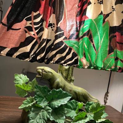 MCM Ceramic Panther Lamp