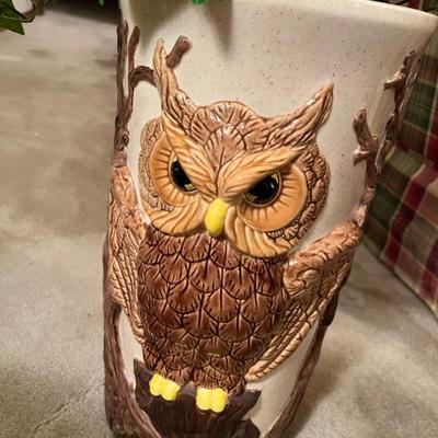Ceramic Owl Umbrella Holder 