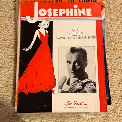 Vintage and antique sheet music--late 1890s-1980s--classic, tinpan alley standards, musicals, Disney, classic movie songs, vaudeville,...