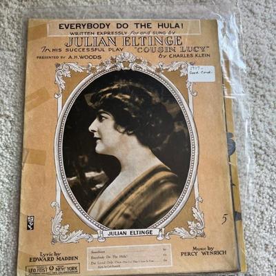 Vintage and antique sheet music--late 1890s-1980s--classic, tinpan alley standards, musicals, Disney, classic movie songs, vaudeville,...
