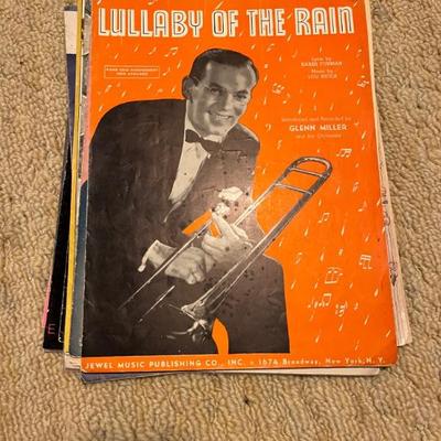 Vintage and antique sheet music--late 1890s-1980s--classic, tinpan alley standards, musicals, Disney, classic movie songs, vaudeville,...