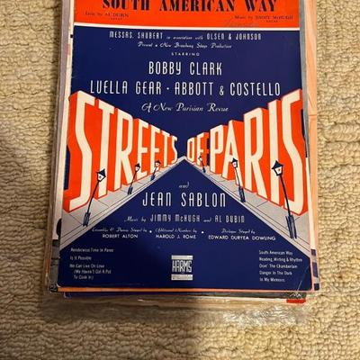 Vintage and antique sheet music--late 1890s-1980s--classic, tinpan alley standards, musicals, Disney, classic movie songs, vaudeville,...