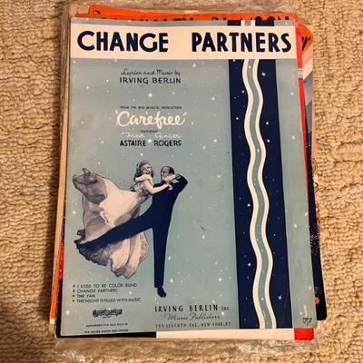 Vintage and antique sheet music--late 1890s-1980s--classic, tinpan alley standards, musicals, Disney, classic movie songs, vaudeville,...