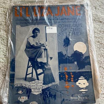 Vintage and antique sheet music--late 1890s-1980s--classic, tinpan alley standards, musicals, Disney, classic movie songs, vaudeville,...