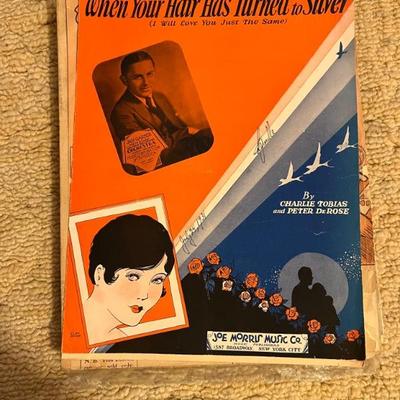 Vintage and antique sheet music--late 1890s-1980s--classic, tinpan alley standards, musicals, Disney, classic movie songs, vaudeville,...