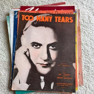 Vintage and antique sheet music--late 1890s-1980s--classic, tinpan alley standards, musicals, Disney, classic movie songs, vaudeville,...