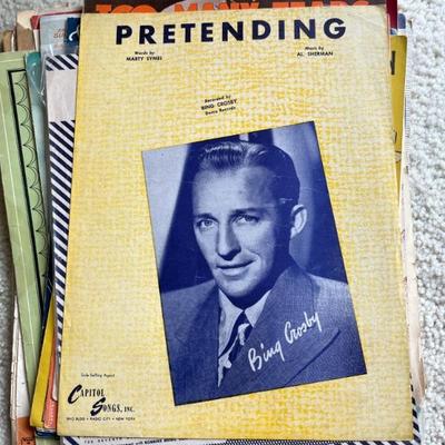 Vintage and antique sheet music--late 1890s-1980s--classic, tinpan alley standards, musicals, Disney, classic movie songs, vaudeville,...
