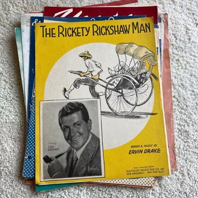 Vintage and antique sheet music--late 1890s-1980s--classic, tinpan alley standards, musicals, Disney, classic movie songs, vaudeville,...