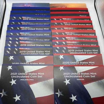 MMM318-2010-2021 US Mint Uncirculated Coin Sets