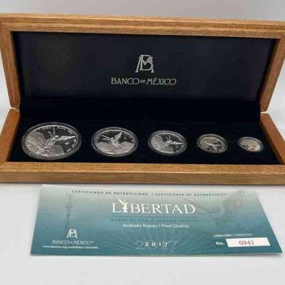 MMM207-Banco De Mexico Libertad Silver Proof Box Set