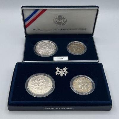 MMM278-World War II 50th Anniversary Coins