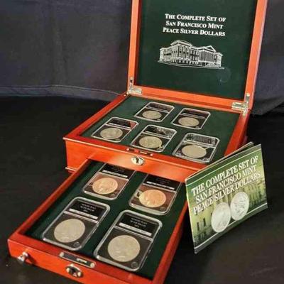 MMM416 - THE COMPLETE SET OF SAN FRANCISCO MINT PEACE SILVER DOLLARS