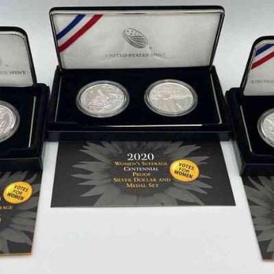 MMM357-2020 Womenâ€™s Sufferage Centennial Silver Dollars And Medal