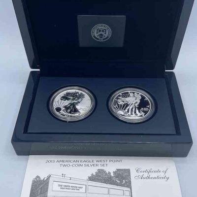 MMM224-US Mint 2013 American Eagle 2 Coin Silver Set