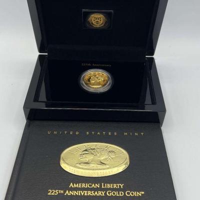 MMM203-US Mint 2017 American Liberty 225th Anniversary 1 Troy oz. Fine Gold Coin