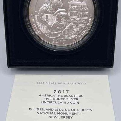 MMM320-1ea 2017, 5 Oz Fine Silver Coin America The Beautiful Series
