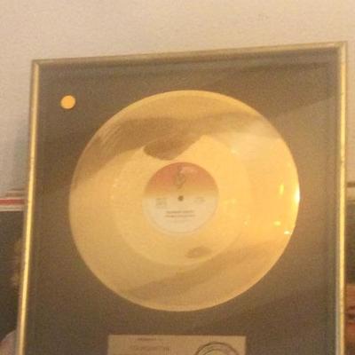 Framed gold record