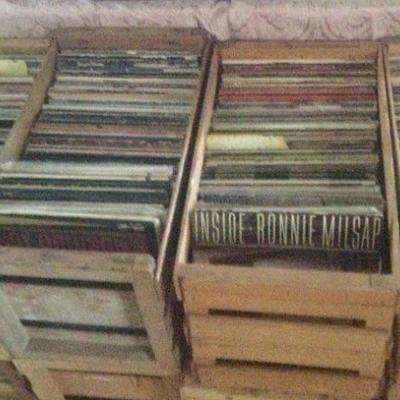 More crates of records