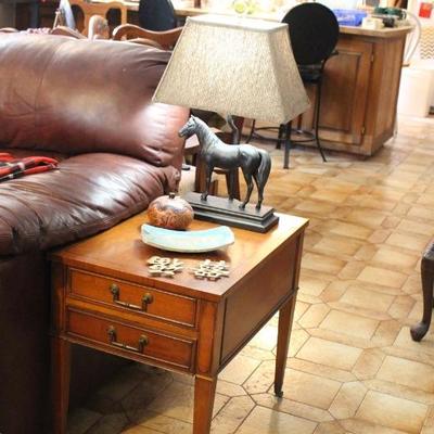 Horse lamp, side table