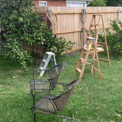 Iron patio chairs