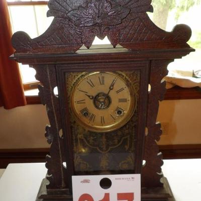 Oak high top gingerbread clock.
