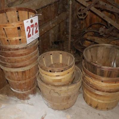 Selection of farm fruit baskets