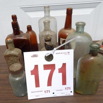 Several lots of antique bottles - all types.
