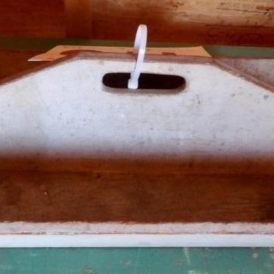 Cutlery tray. Original old gray surface.