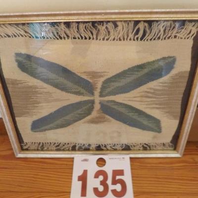 Authentic Navajo butterfly pattern table rug
