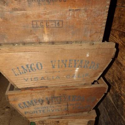 More advertising fruit crates.