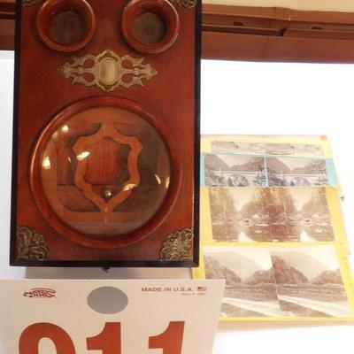 Rare Parlor model folding stereopticon viewer with cards
