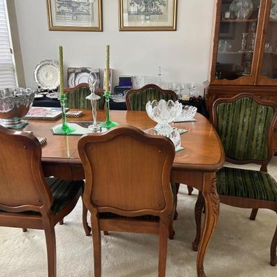 Vintage Dining Table and Hutch