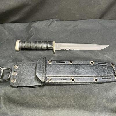 
Stainless Steel Ka-Bar Clone w/ Kydex Sheath