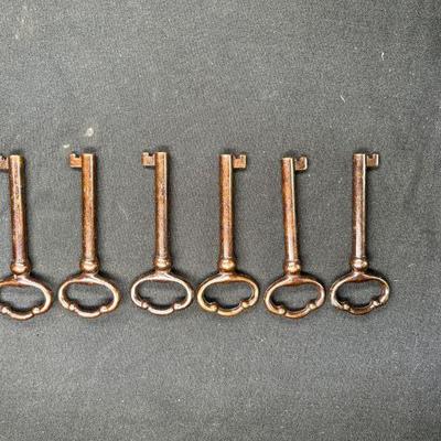6 Old Style Skeleton Keys
