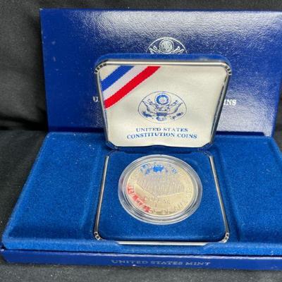 1987 US Constitution Silver Dollar Proof