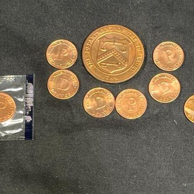 9 Piece Set Dept. Of Treasury Tokens