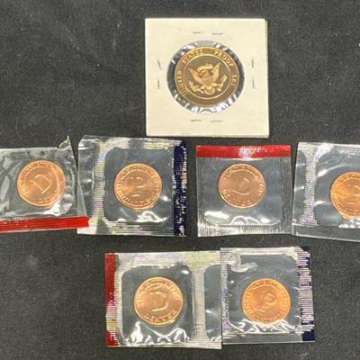 7 Piece Set Dept. of Treasury Token Proofs