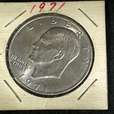 One Eisenhower Silver Dollar