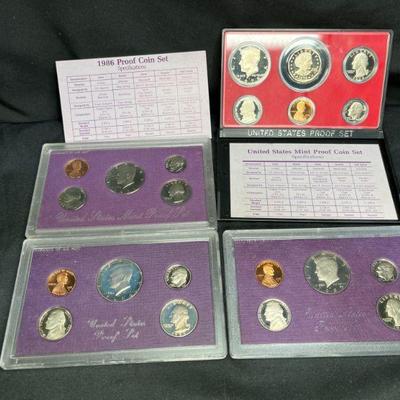 4 Proof Sets (1979, 1985, 1986, 1989)