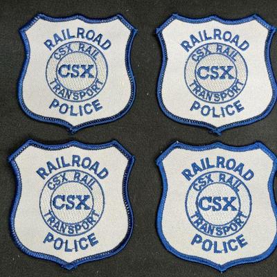 4 CSX Rail Transport Police Patches