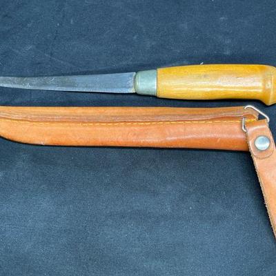 Martini Filet Knife from Finland w/ leather sheath