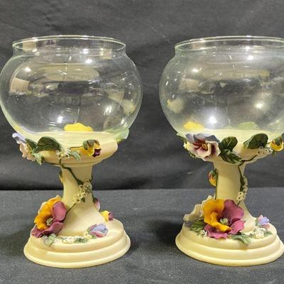 Artisan Flair Frame & 2 Bowl Candle Holders