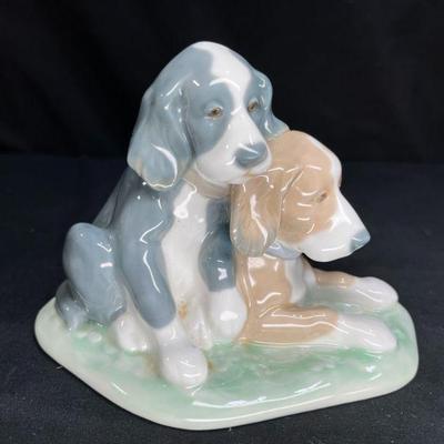 Nao by Lladro #1046 2 Spaniel Puppies