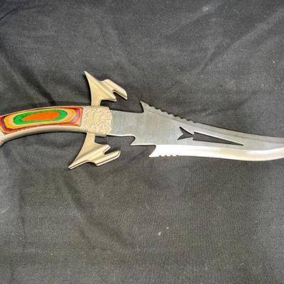 Double Edged Curved dagger with Leather Sheath