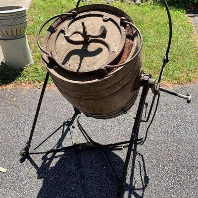 Antique Primitive Large Barrel Butter Churn